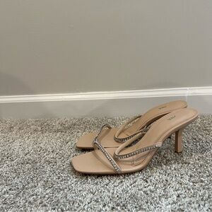Zara Tan Heeled Sandals sz 38/7.5